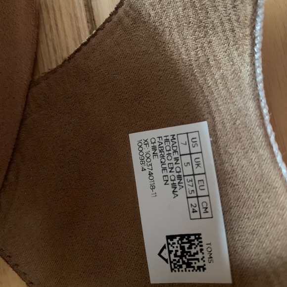 TOMS   Cream Block Heel Sandals - Picture 5 of 5